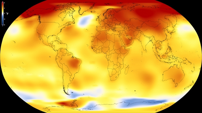 1951年以降の地球の気温上昇（NASAウェブサイトより）